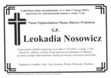 Nosowicz Leokadia