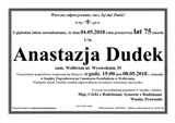 Dudek Anastazja