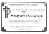 Ślusarczyk Władysława