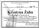 Krystyna Żaba
