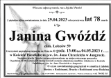 Janina Gwóźdź
