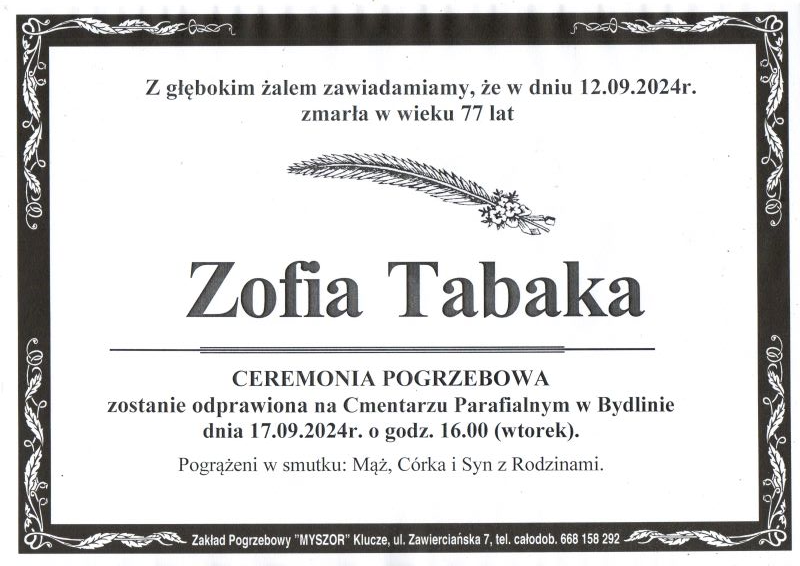 Zofia Tabaka